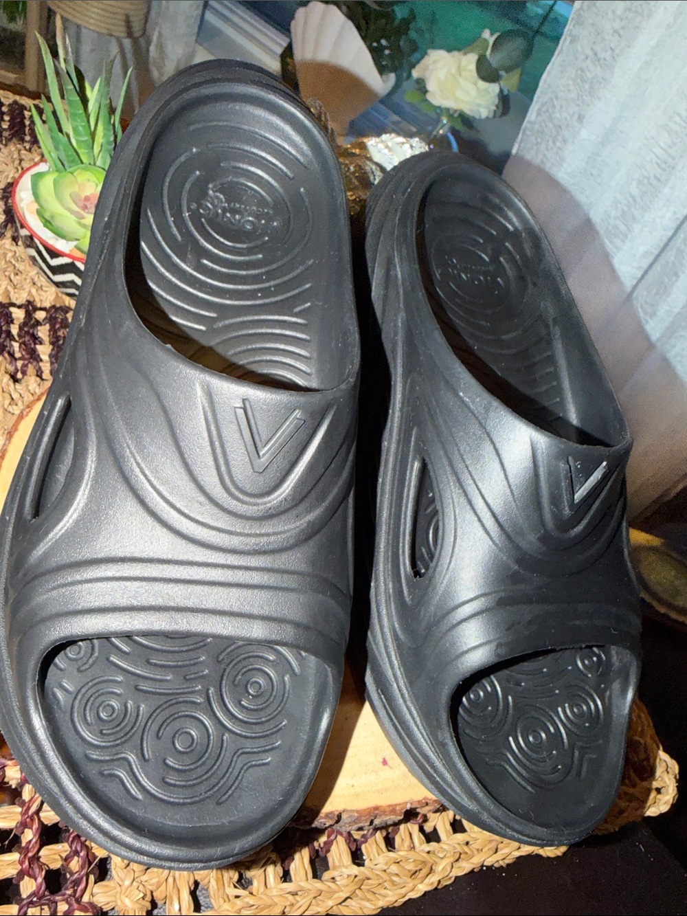 Vionic Men's Black Slip-On EVA Slide Sandals